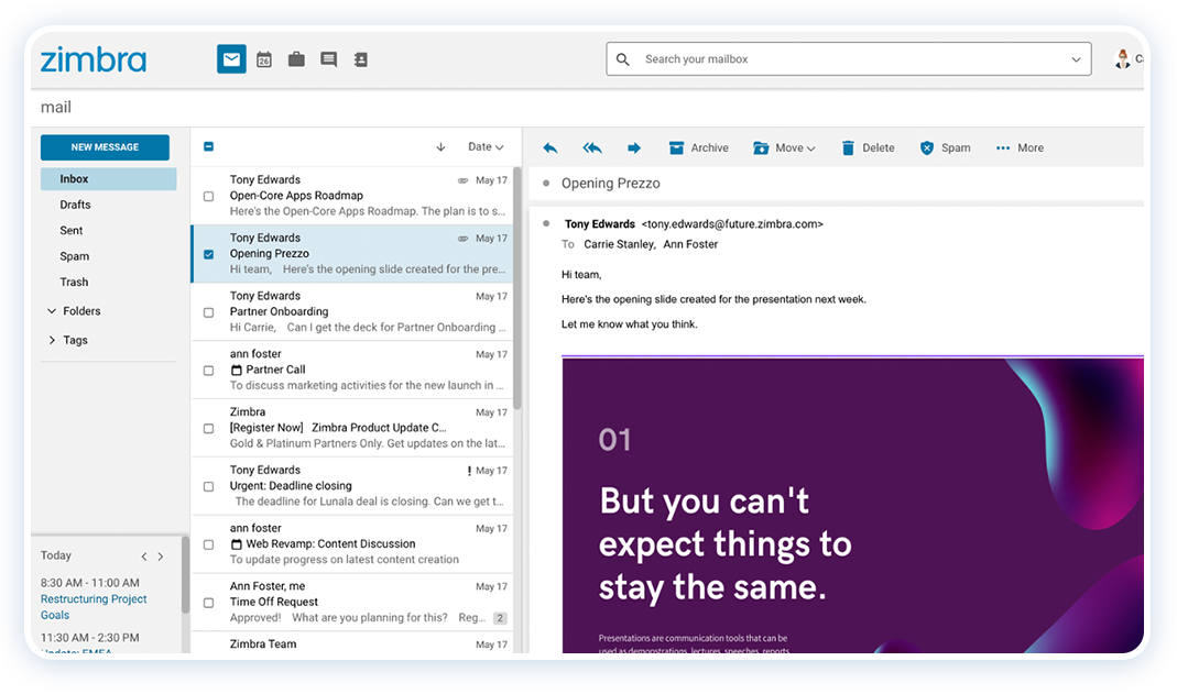 میل سرور چیست؟ معرفی سرورهای ایمیل ویندوزی و لینوکسی 1 zimbra mailserver image